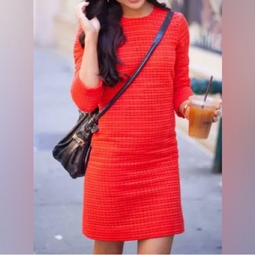 Kate Spade Red Textured Dress size 4 worn once excellent condition